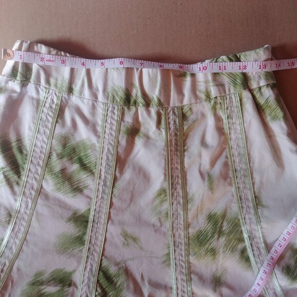 4/$20 "Just Below Waist" 100% cotton abstract print flared skirt ribbons sz 8 - Picture 11 of 11